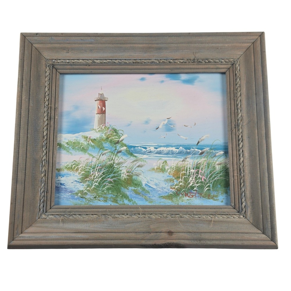 Ocean City Maryland Lighthouse Painting Ocean Gallery Coastal Beach Framed Art